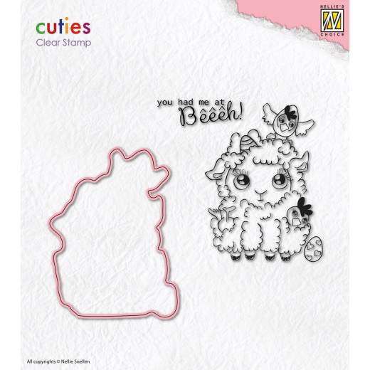 Cutting Die and Clear Stamps Set - Sheep