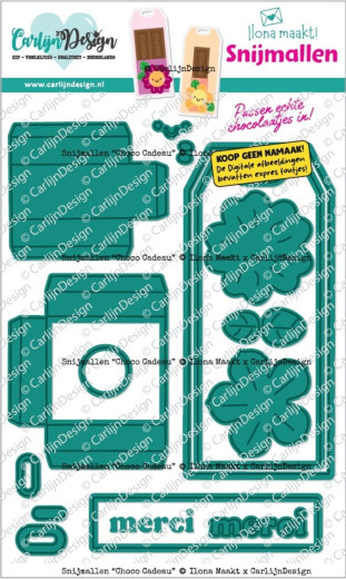CarlijnDesign Cutting Dies - Choco Cadeau by Ilona Maakt