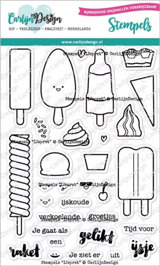 CarlijnDesign Clear Stamps - Ijspret