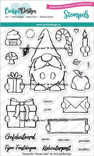 CarlijnDesign Clear Stamps - Gnome Man