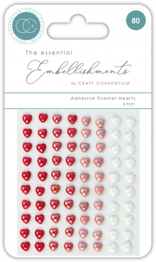 Adhesive Enamel Hearts