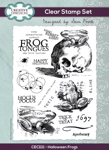 Clear Stamps - Designs by Sam Poole - Halloween Frogs