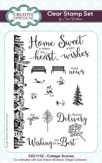 Clear Stamps - Designed by Sue Wilson - Cottage Scenes