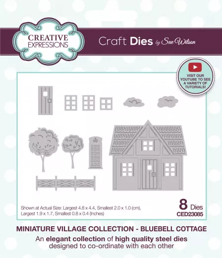 Craft Dies by Sue Wilson - Miniature Village Bluebell Cottage