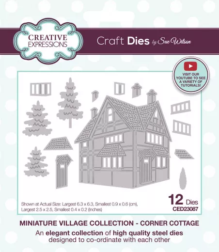 Craft Dies by Sue Wilson - Miniature Village Corner Cottage