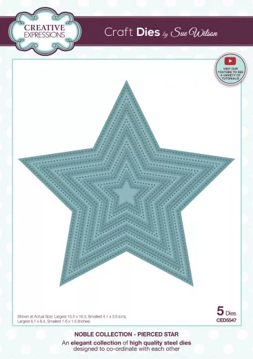 Craft Dies - Sue Wilson - Noble Collection - Pierced Star