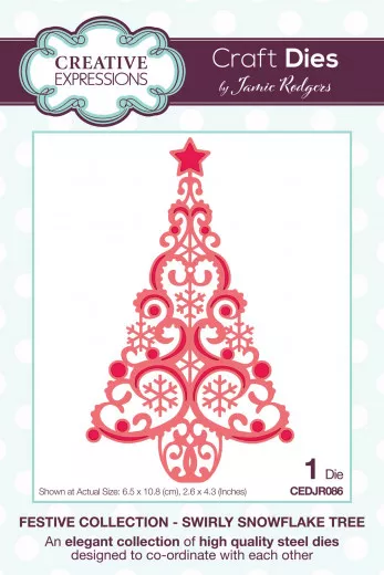 Craft Dies - Jamie Rodgers - Swirly Snowflake Tree