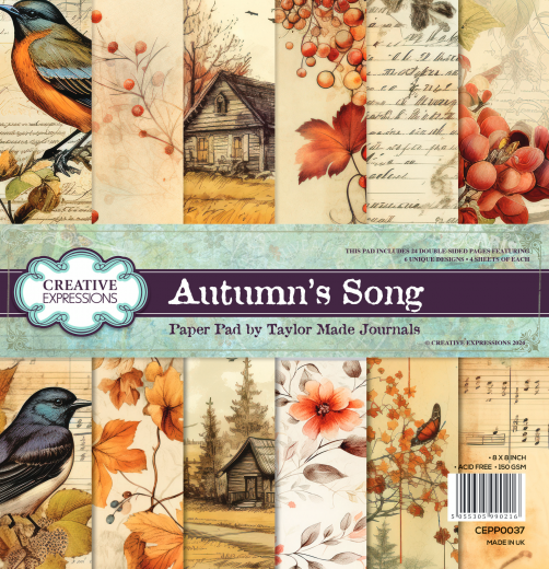 Taylor Made Journals - Autumn Song - 8x8 Paper Pad