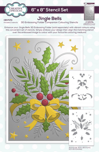 Creative Expressions - Companion Colouring Stencil - Jingle Bells