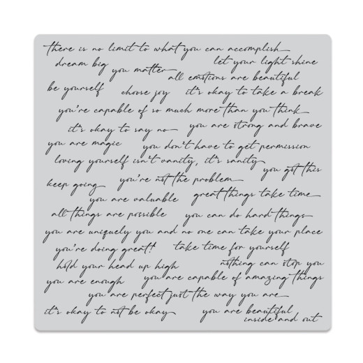 Hero Art Cling Stamp - From The Vault Spring - Positive Script Bold Prints