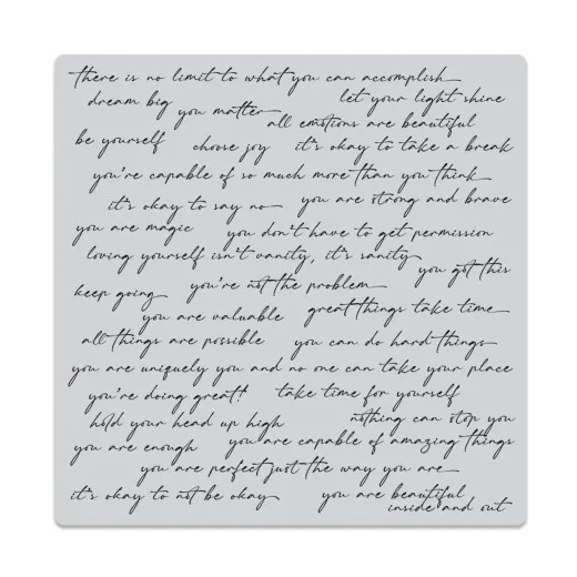Hero Art Cling Stamp - From The Vault Spring - Positive Script Bold Prints