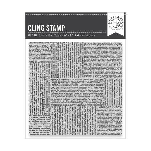Hero Art Cling Stamp - You've Got a Friend - Friendly Type