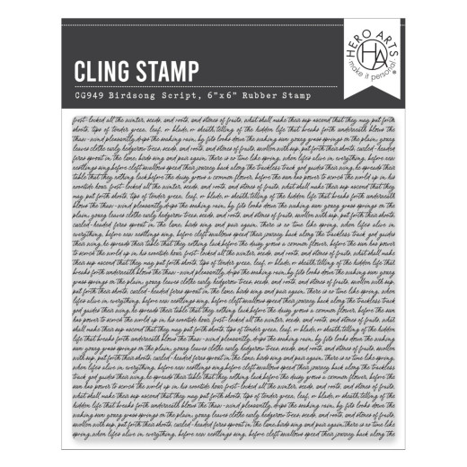 Hero Art Cling Stamp - Spring Meadow - Birdsong Script