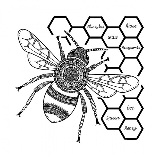 Unmounted Rubber Stamps - Honeybee