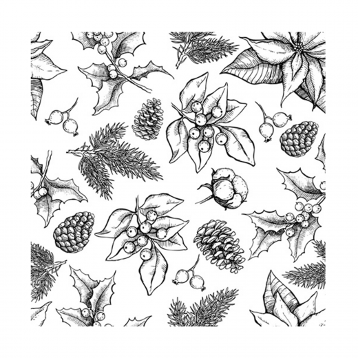 Unmounted Rubber Stamps - Winter Repeating Background