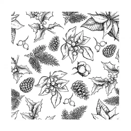 Unmounted Rubber Stamps - Winter Repeating Background