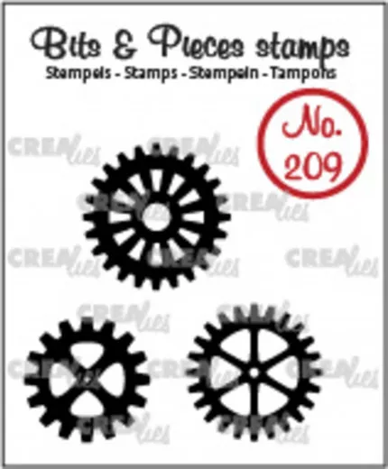 Clear Stamps Bits and Pieces - Nr. 209 - 3x Zahnräder (solide)