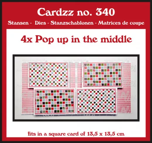 CREAlies Cardzz - Nr. 340 - 4x Pop Up In The Middle