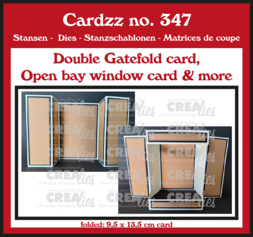 CREAlies Cardzz - Nr. 347 - Double Gatefold Card / Open Bay Window Card / Bridge Card
