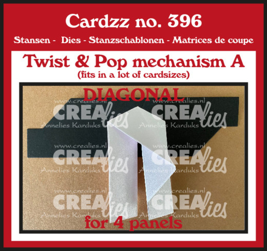 CREAlies Cardzz - Nr. 396 - Twist & Pop A Diagonal For 4 Panels