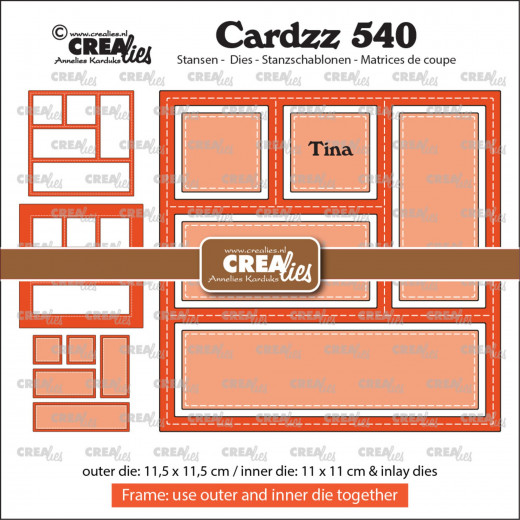 CREAlies Cardzz - Nr. 540 - Frame & Inlays Tina (5 Shapes)