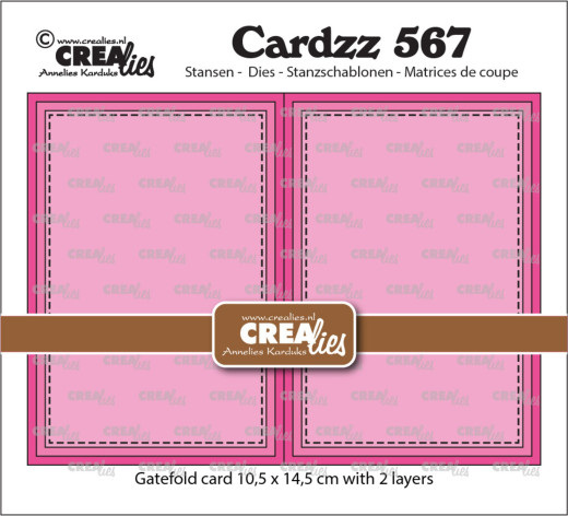 CREAlies Cardzz - No. 567 - Rechteckige Gatefold-Karte, horizontal