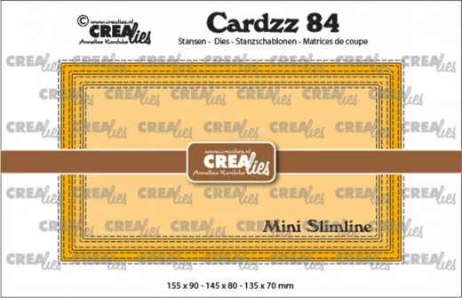 CREAlies Cardzz - Mini Slimline D mit Doppelsteppstich