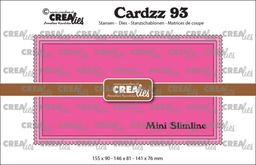 CREAlies Cardzz - Nr. 93 - Mini Slimline with Postage Stamp Border