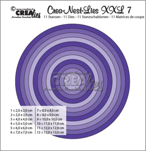 Crea-Nest-Lies XXL Stanze - Nr. 7 - rund basis