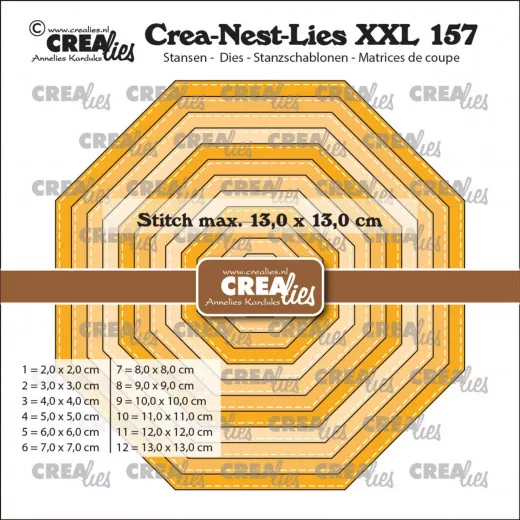 Crea-Nest-Lies XXL Stanze - Nr. 157 - Octagon With Stitch