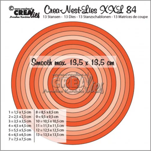 Crea-Nest-Lies XXL Stanze - Nr. 84 - glatte Kreise