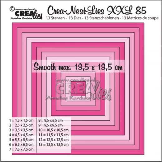 Crea-Nest-Lies XXL Stanze - Nr. 85 - glatte Quadrate