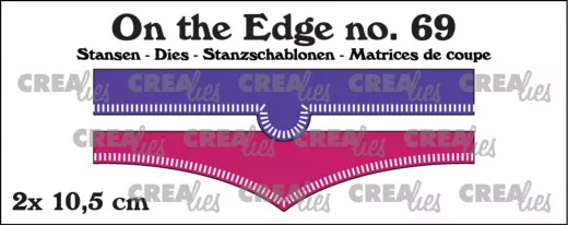 CREAlies On the Edge Die - Nr. 69 - 10,5 cm with Little Stripes