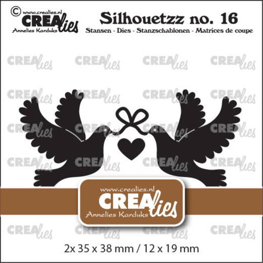 CREAlies Silhouetzz Nr. 16 - Doves with Heart