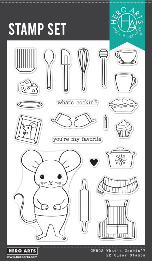 Hero Arts Clear Stamps - Retro Kitchen - What's Cookin'?