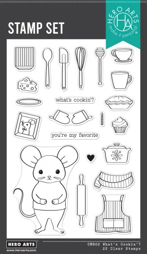 Hero Arts Clear Stamps - Retro Kitchen - What's Cookin'?