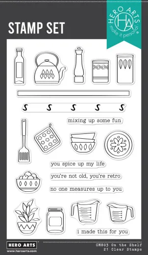 Hero Arts Clear Stamps - Retro Kitchen - On the Shelf