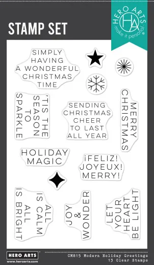 Hero Arts Clear Stamps - Very Merry - Modern Holiday Greetings