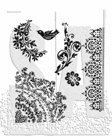 Cling Stamps by Tim Holtz - Floral Tatoo