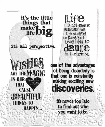 Cling Stamps by Tim Holtz - Good thoughts