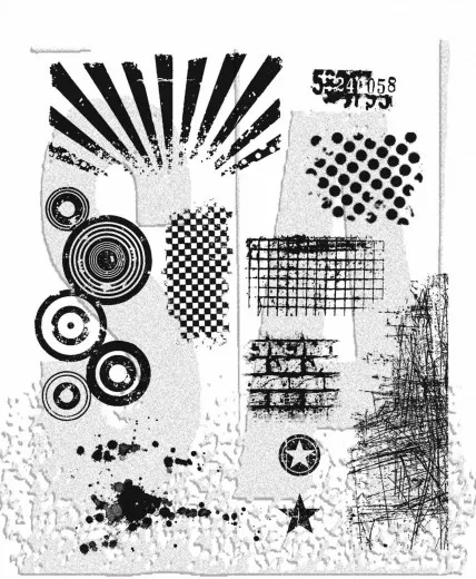 Cling Stamps by Tim Holtz - Bitty grunge