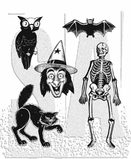 Cling Stamps by Tim Holtz - Retro Halloween