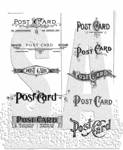 Cling Stamps by Tim Holtz - Postcards