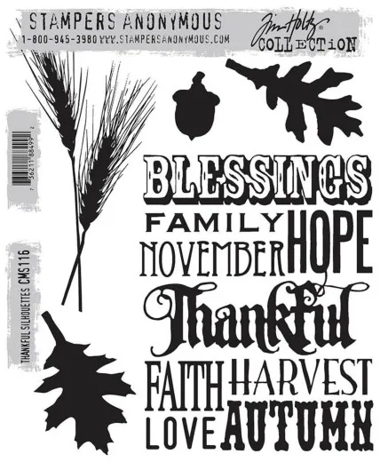 Cling Stamps by Tim Holtz - Thankful Silhouettes
