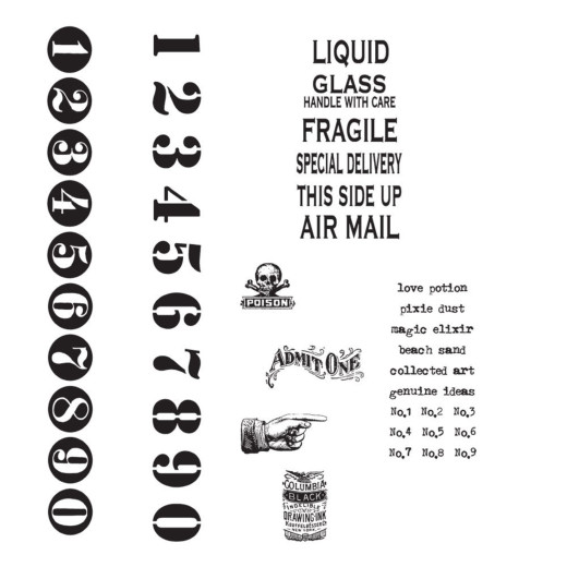 Cling Stamps by Tim Holtz - Little Labels