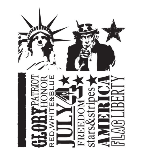 Cling Stamps Tim Holtz - Americana Silhouets