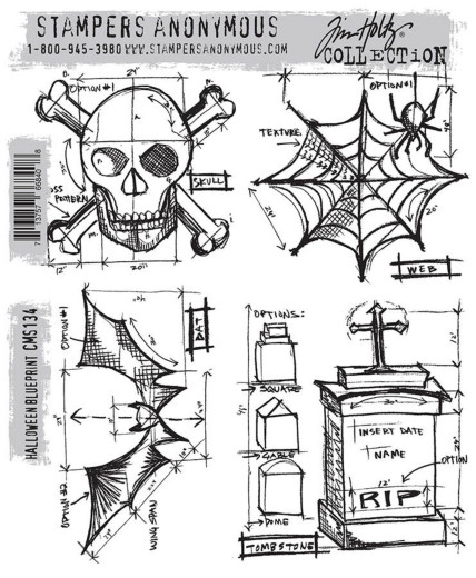 Cling Stamps Tim Holtz - Halloween Blueprint