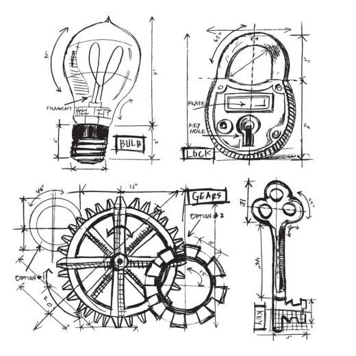 Cling Stamps Tim Holtz - Industrial Blueprint