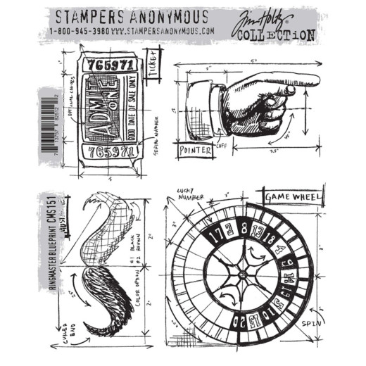 Cling Stamps Tim Holtz - Ringmaster Blueprint