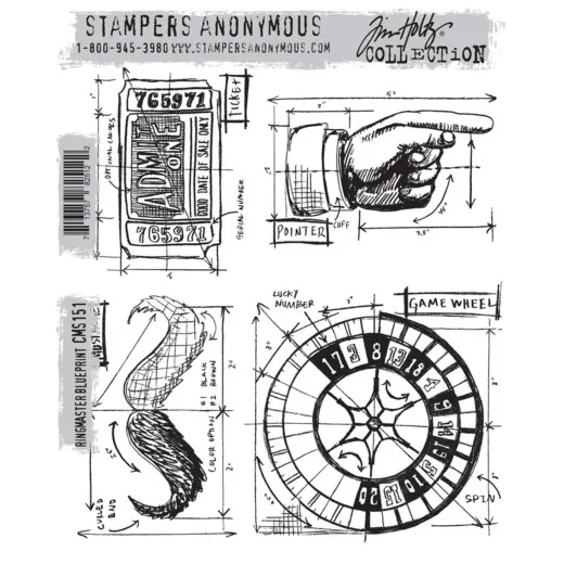 Cling Stamps Tim Holtz - Ringmaster Blueprint